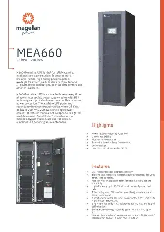 MEA660 Series, 25-200kVA