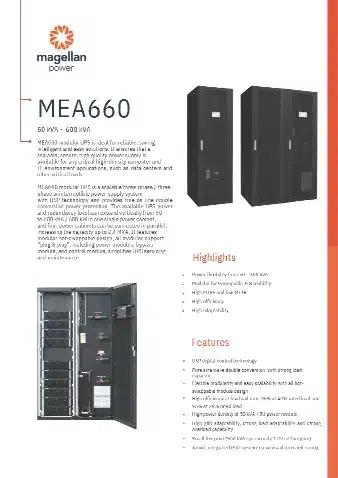 MEA660 Series, 50-600kVA