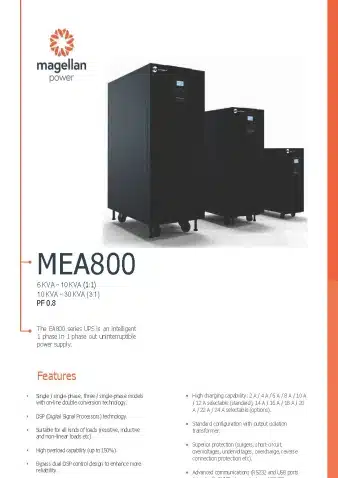 MEA800 Series, 6-10kVA