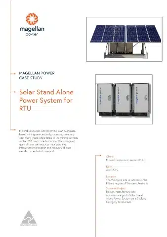 Solar Stand Alone Power System for RTU