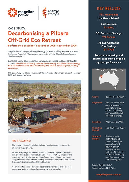 Decarbonisation a Pilbara Off-Grid Eco Retreat